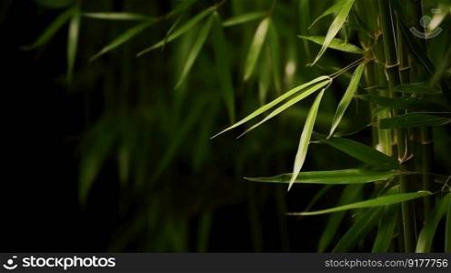 Natural background with bamboo. Illustration Generative AI
