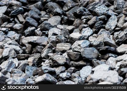 natural black background - a pile of hard coal
