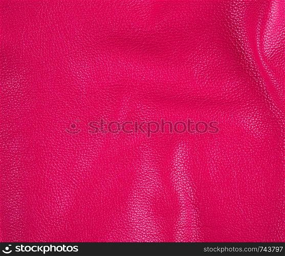 natural bright pink cowhide texture, full frame, close up