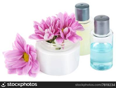 natural cosmetic set isolated