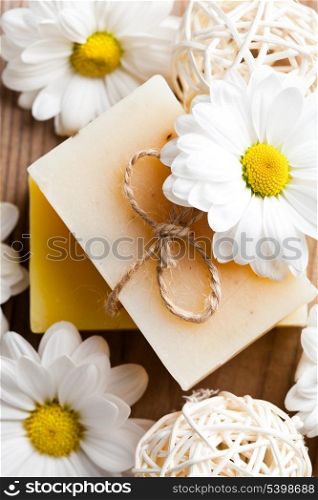 Natural cosmetics concept: soap for hands