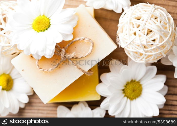 Natural cosmetics concept: soap for hands