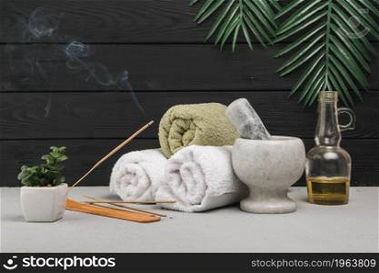 natural elements spa with aromatic incense. High resolution photo. natural elements spa with aromatic incense. High quality photo