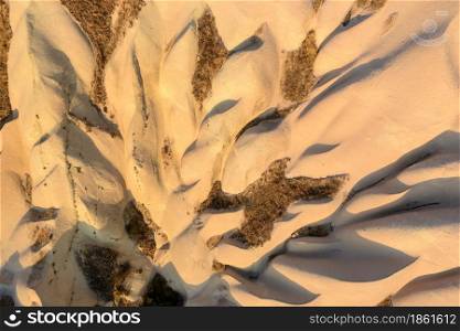 Natural Geographical Formations at Red and Rose Valley in Cappadocia. Valley in Cappadocia