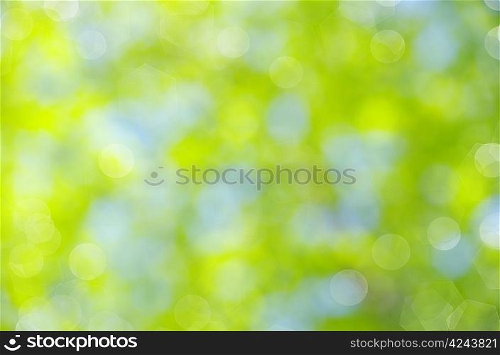 Natural green a blurred background
