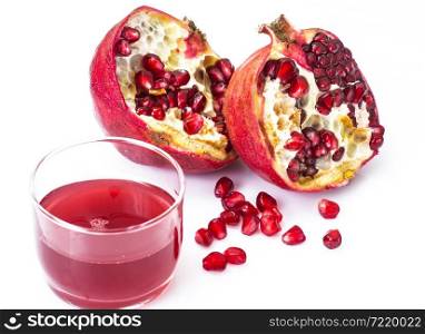 Natural juice of pomegranate and red apples. Stidio Photo. Natural juice of pomegranate and red apples