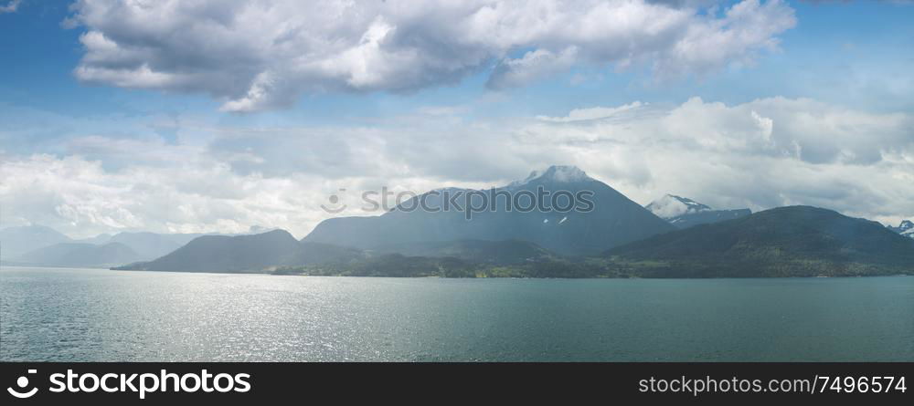 natural landscape at geirangerfjord . Norway mountain