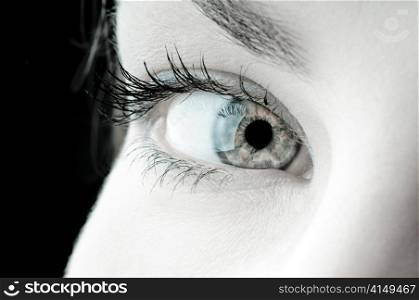 natural looking beautiful female eye, right one