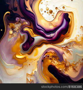 Natural luxury abstract fluid art painting in alcohol. Illustration Generative AI 