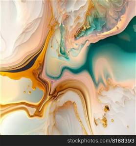 Natural luxury abstract fluid art painting in alcohol. Illustration Generative AI 