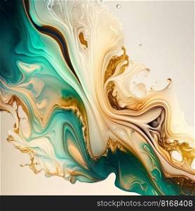 Natural luxury abstract fluid art painting in alcohol. Illustration Generative AI 