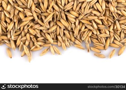 natural oat grains in scoop for background, close up shot