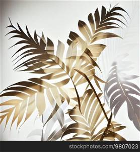 Natural Palm Shadow Background. Illustration AI Generative