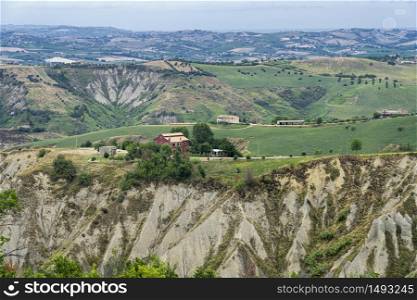Natural Park of Atri, Teramo, Abruzzo, Italy: landscape of calanques at summer