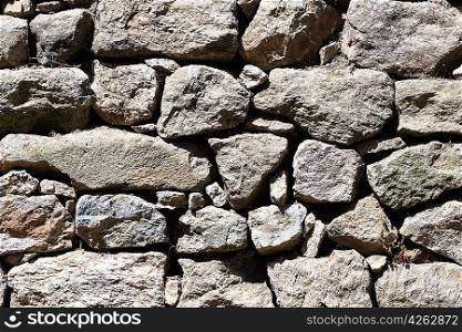 Natural pattern of a stone wall