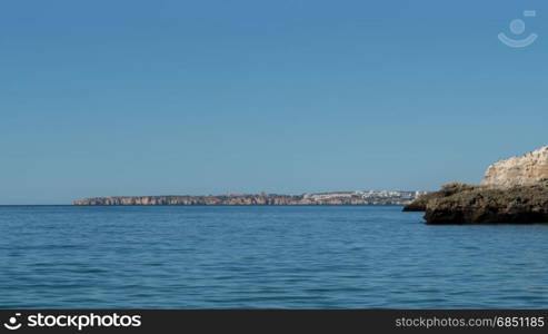 Natural rocks at Prainha in Algarve Portugal.