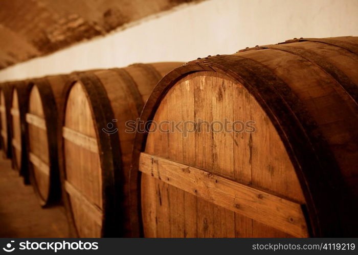 natural wood wine golden barrel cellar