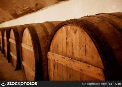 natural wood wine golden barrel cellar