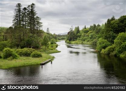 nature and landscape concept - view to river in ireland valley. view to river in ireland valley