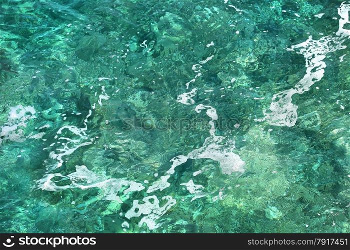 Nature background of transparent sea water
