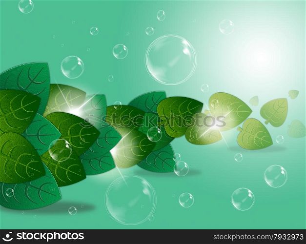 Nature Bubbles Showing Countryside Foliage And Natural
