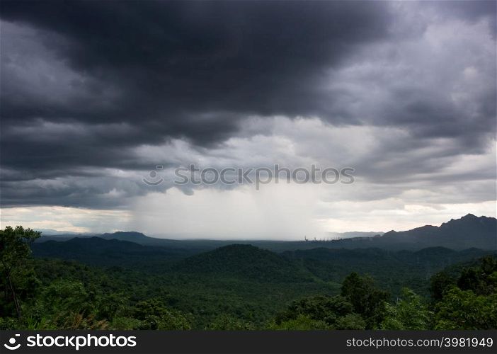 Nature environment Dark sky Big clouds Black moving storm clouds Thunderstorms on the horizon Time lapse Giant storms Fast moving Movie time Mea Mo, Lam pang Thailand.. Thunderstorms.