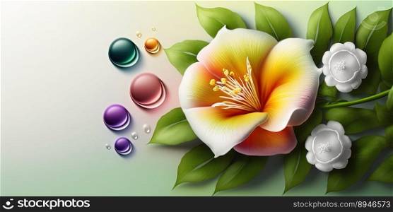 Nature Illustration of Alamanda Flower Bloom