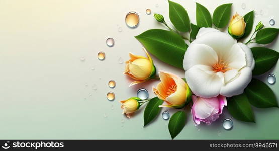 Nature Illustration of Alamanda Flower Blooming