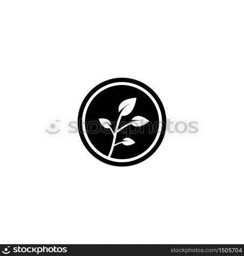 Nature leaf vector template icon design