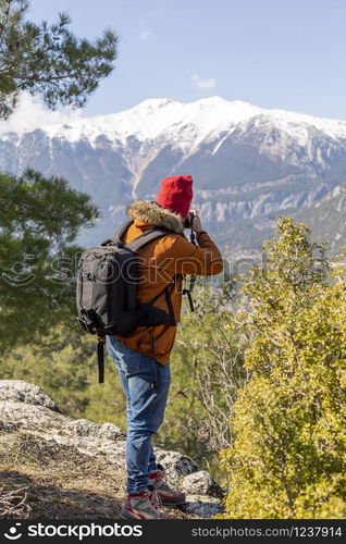 Nature photographer takes pictures wandering the mountains in Turkey