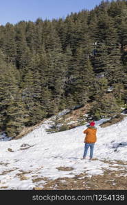 Nature photographer takes pictures wandering the mountains in Turkey