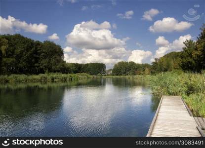 Nature reserve along the banks of the river Bernisse close to the Dutch village Abbenbroek. Nature reserve Bernisse