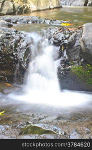 Nature waterfall in deep forest, in national park Thailand