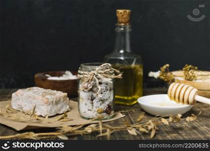 naturel soap bar with olive oil honey