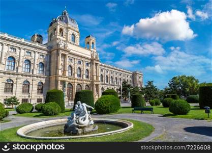 Naturhistorisches Museum (Natural History Museum) in Vienna, Austria in a beautiful summer day