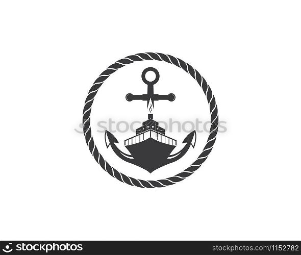 nautical vector logo icon of maritime illustration design