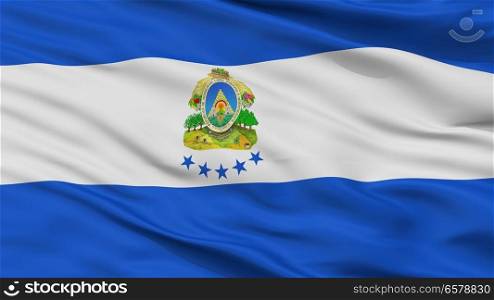Naval Ensign Of Honduras Flag, Closeup View. Honduras Naval Ensign Flag Closeup