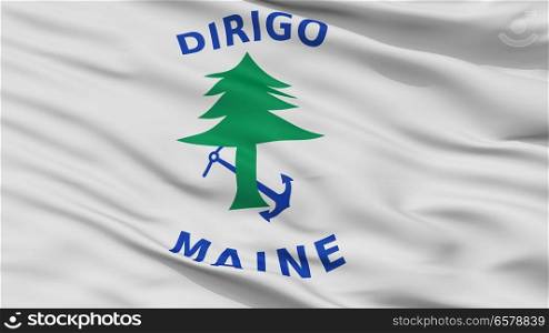 Naval Ensign Of Maine Flag, Closeup View. Maine Naval Ensign Flag Closeup