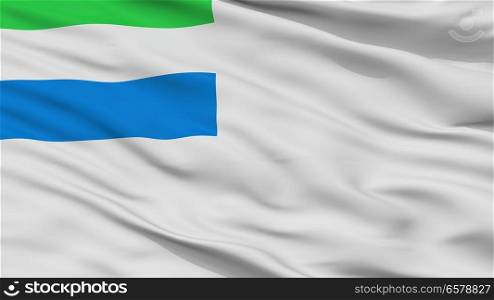 Naval Ensign Of Sierra Leone Flag, Closeup View. Sierra Leone Naval Ensign Flag Closeup