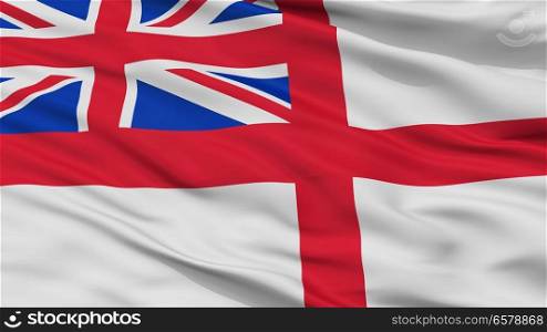 Naval Ensign Of The United Kingdom Flag, Closeup View. United Kingdom Naval Ensign Flag Closeup