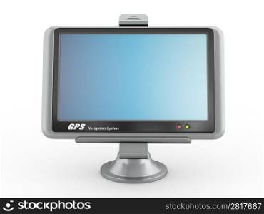 Navigation system. Gps on white isolated background. 3d