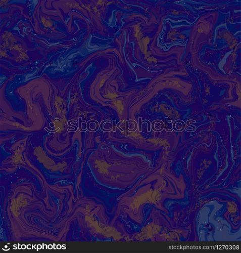 Navy blue with gold Abstract trendy background. Marble effect painting. Mixed colour paints. For wallpaper, business cards, poster, flyer, banner, invitation, website, print. Vector Illustration.. Navy blue with gold Abstract trendy background.