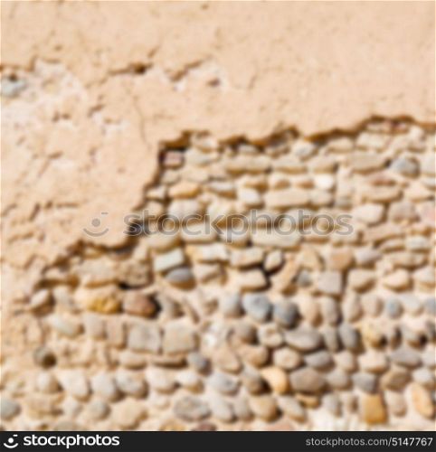 near house and block building abstract background in oman the old wall blur