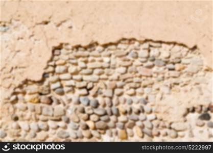 near house and block building abstract background in oman the old wall blur