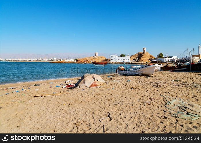 near sandy beach sky and horse in oman arabic sea