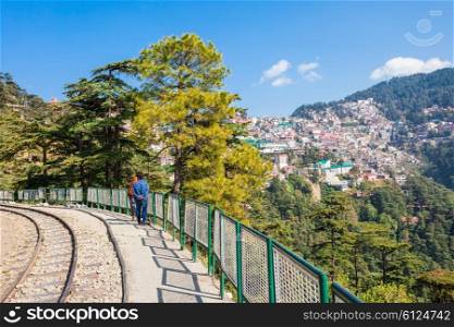 Near the Shimla Railway station in Shimla, Himachal Pradesh, India