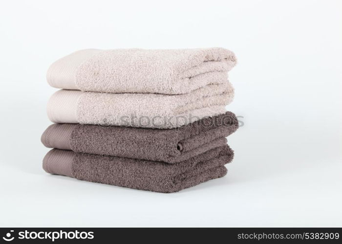 Neatly folded towels