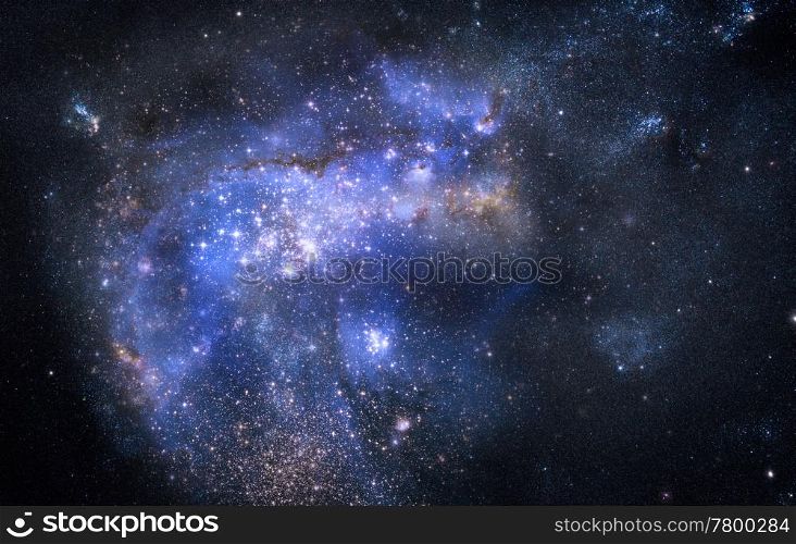 nebula gas cloud in deep outer space. bright nebula gas cloud in deep outer space