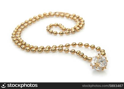 Necklace isolated on the white