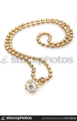 Necklace isolated on the white